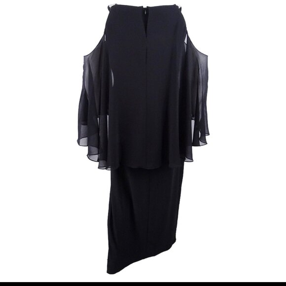 LAUREN RALPH LAUREN Womens Beaded Cold Shoulder Gown - Picture 3 of 4